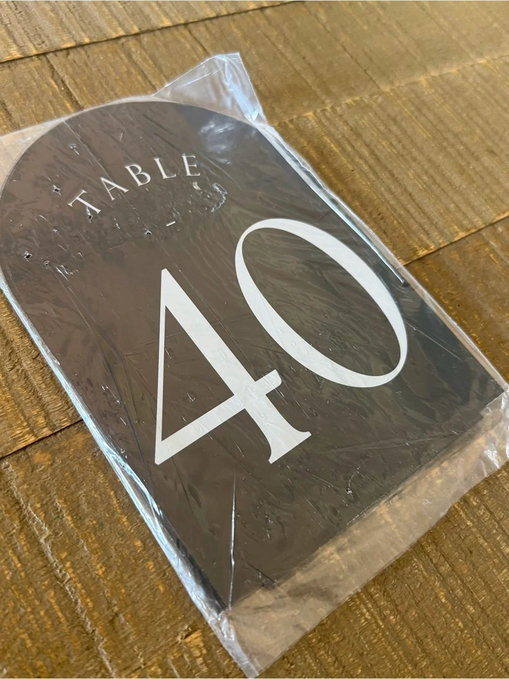 Black Table Number Set 1-40